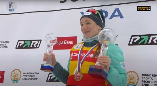 Наталия Шевченко стала победительницей заключительной гонки преследования Кубка России по биатлону